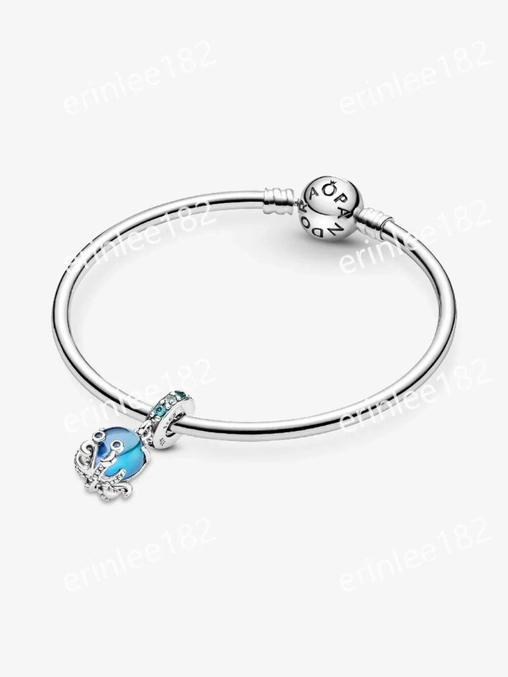 Pandora Murano Glass Cute Octopus Dangle Charm